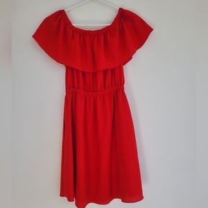 Wilfred red strapless dress. Aritzia dress